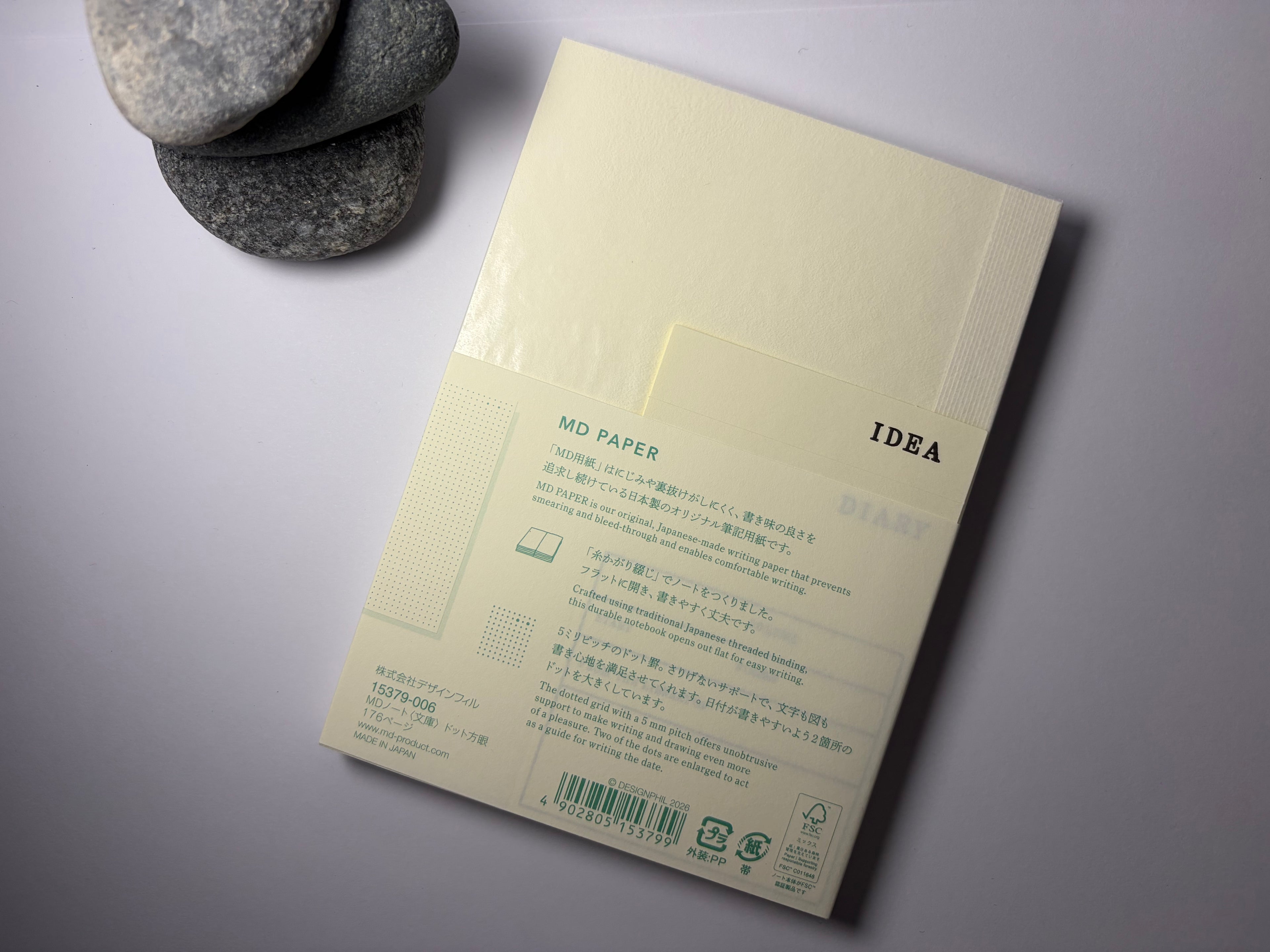 Midori MD Notebook A6 — Punktraster 5 mm, 176 Seiten
