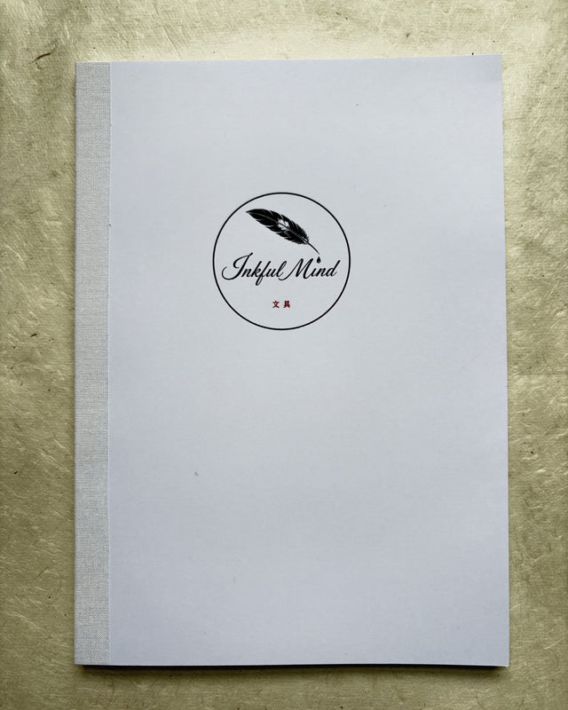 Inkful Mind Notizbuch A5, handgefertigt, Cover Weiß