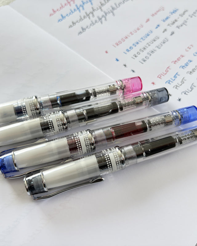 Pilot Prera Füllfederhalter — Transparent-Pink, Feder M (mittel)